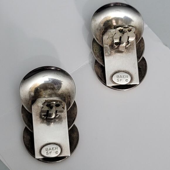 Marjorie Baer Silver Clip On Earrings - Picture 4 of 8